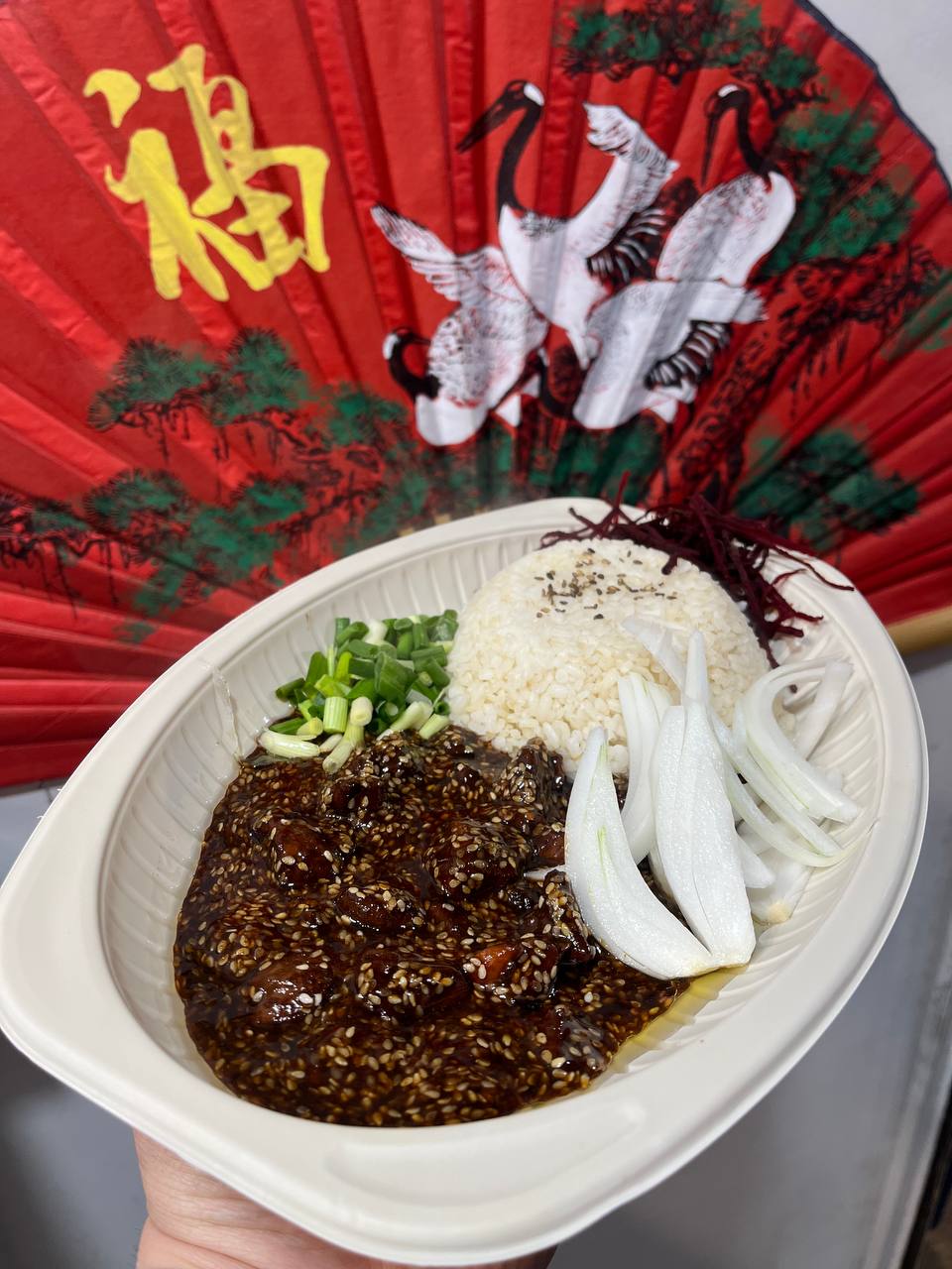 مرغ تریاکی با برنج Chicken Teriyaki with Rice
